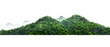 © Daniel - mountain range with lush green trees isolate on white background