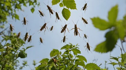 Wall Mural - leaves in the wind