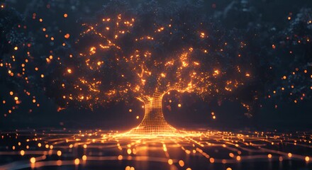 Technology tree, glowing tree