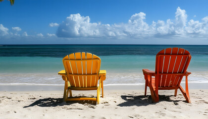 Chairs on a Tropical Beach