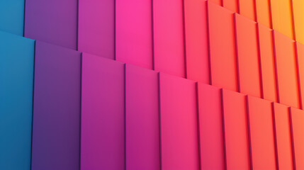 Aufkleber - Vibrant abstract background with overlapping colorful panels in shades of pink, orange, and purple, creating a dynamic and modern design.