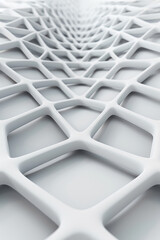 Poster - Abstract geometric pattern with white mesh design. Modern architecture.  . Symmetry and structure for digital backgrounds and wallpapers.