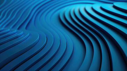 Poster - abstract blue wavy background with layered texture. modern futuristic pattern with flowing curves cr