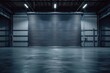 © NASH - Roller door or shutter for industrial buildings with polished concrete floors and closed doors for display or background