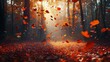 © Oulailux - A forest with leaves falling from the trees