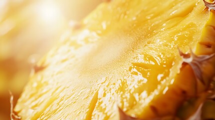 Close-Up of a Pineapple Slice