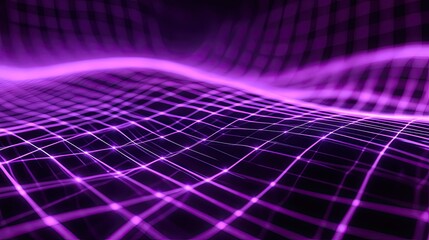 Poster - Modern 3D purple background with grid-like patterns and subtle light effects.