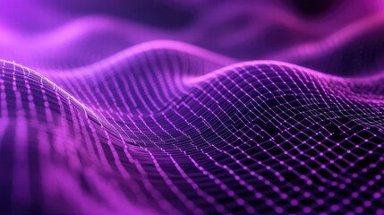 Poster - Modern 3D purple background with grid-like patterns and subtle light effects.