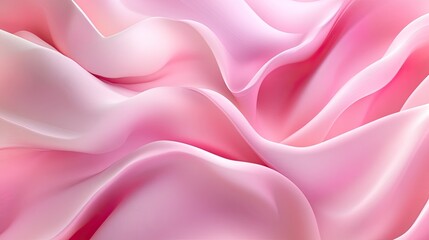 Poster - Organic 3D pink background with flowing lines and natural textures, creating a harmonious and soothing effect.