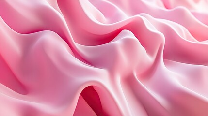 Poster - Organic 3D pink background with flowing lines and natural textures, creating a harmonious and soothing effect.