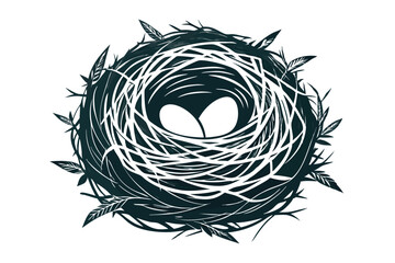 Nest silhouette vector illustration G.eps