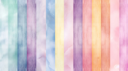 Wall Mural - Pastel Rainbow Wooden Stripes: A soft and dreamy abstract background featuring a spectrum of pastel-colored wooden stripes. This versatile image evokes feelings of tranquility, joy, and optimism. Perf