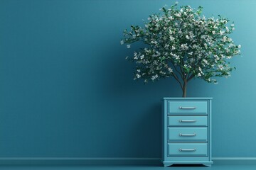Wall Mural - minimalist illustration of digital document management, [paperless office], [sustainability], no log