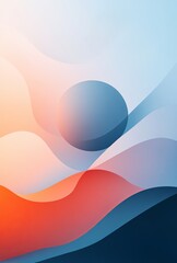 Poster - A minimalist abstract background with simple shapes and a monochromatic color scheme, emphasizing elegance and simplicity