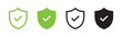 © Rajob - Shield check mark icon, or security shield protection icon with tick symbol vector.