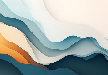 Poster - A minimalist abstract background with simple shapes and a monochromatic color scheme, emphasizing elegance and simplicity