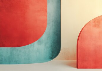 Poster - A minimalist abstract background with simple shapes and a monochromatic color scheme, emphasizing elegance and simplicity