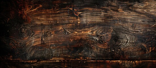 Fototapete - wooden plank with a genuine texture for a vintage wallpaper presenting a dark grain panel for a tabl