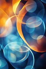 Poster - An abstract background with overlapping circles and transparency effects, creating a sense of lightness and fluidity