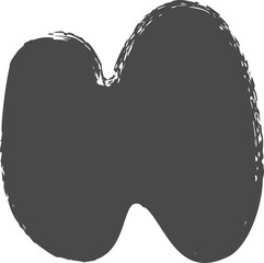 Poster - brush stain, abstract paint shape with grunge texture. round black ink splash. irregular organic blo