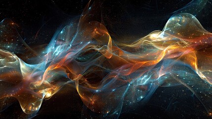 Poster - A stunning abstract image featuring colorful waves of light and energy, perfect for creative projects and vibrant designs.