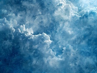 Poster - Soft Ethereal Cloud Like Texture in Shades of Blue and White for Serene Mockup Backgrounds long title Soft ethereal cloud like texture in soothing
