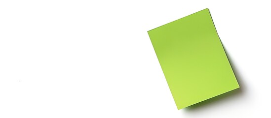 Poster - A green notepad sticker set against a white background allows ample copy space for an image