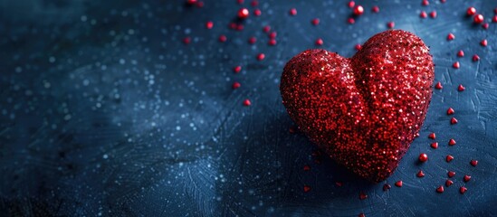 Leinwandbilder - Valentine s Day heart on a background with space for adding content in the image. Creative banner. Copyspace image