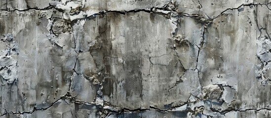 Aufkleber - High resolution photo of a realistic seamless texture pattern displaying weathered concrete walls with cracks suitable for use as a background in designs with copy space image