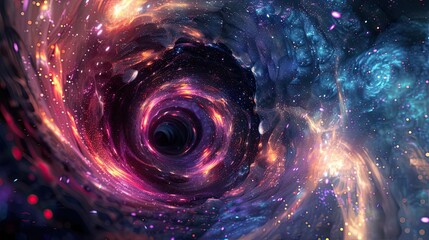Poster - Stunning cosmic swirl showcasing vibrant colors and deep space textures, evoking a sense of wonder and mystery in the universe.