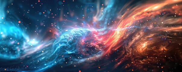 Aufkleber - Vibrant cosmic swirl of colors depicting the beauty of deep space and the mysteries of the universe in stunning detail.