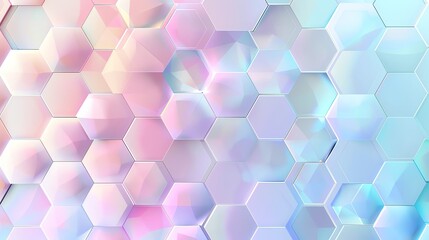Poster - A colorful abstract background featuring a hexagonal pattern with a soft gradient. Perfect for design, art, or technology themes.