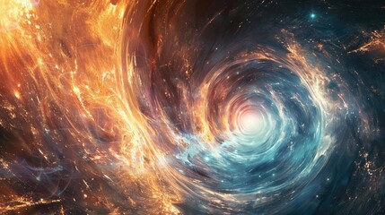 Poster - A mesmerizing swirling galaxy of vibrant colors showcasing the beauty of space and cosmic phenomena.