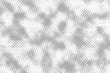 Aufkleber - Monochrome Dots Background. Fade Texture. Vintage Pop-art Backdrop. Grunge Black and White Overlay. Vector illustration.
