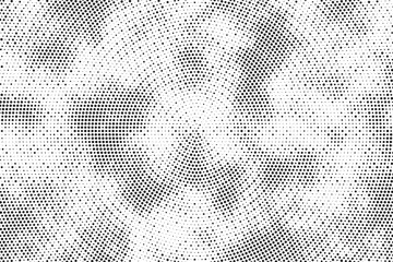 Aufkleber - Monochrome Dots Background. Fade Texture. Vintage Pop-art Backdrop. Grunge Black and White Overlay. Vector illustration.