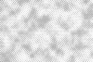 Aufkleber - Monochrome Dots Background. Fade Texture. Vintage Pop-art Backdrop. Grunge Black and White Overlay. Vector illustration.