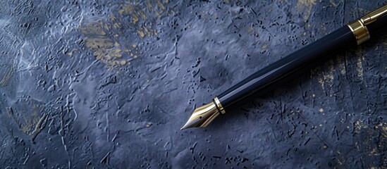 Poster - pen holder displayed against a textured grey backdrop with copy space image