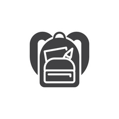 Wall Mural - Backpack vector icon