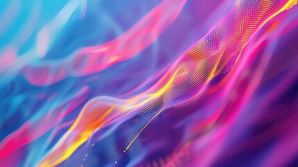 Poster - Vibrant abstract design featuring colorful waves and smooth gradients for creative backgrounds and digital art projects.