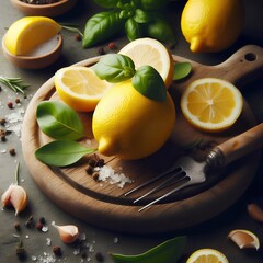 Wall Mural - Lemons are a crucial addition for bakers and pastry chefs providing a unique and zesty taste that is irreplaceable.