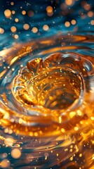 Poster - Mesmerizing Swirls of Colorful Oil in Water Captivating Abstract Backdrop