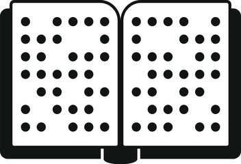 Poster - open book displaying braille language, offering an inclusive learning opportunity for visually impai