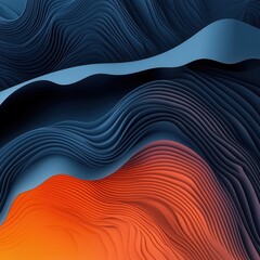 Wall Mural - abstract wave minimal style background