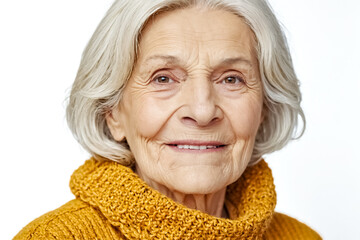 Sticker - Portrait of a Smiling Senior Woman