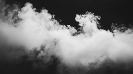 Fototapete - Black background with fog and mist. Smoke texture.