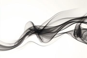Aufkleber - Smoke abstract on white background. A fire design based on black smoke.