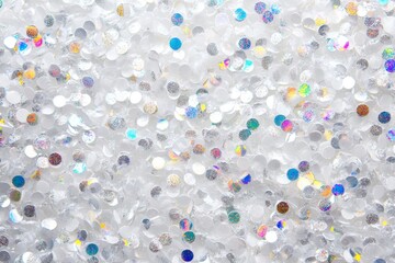 Fototapete - Stunning white and grey bokeh circle with a blurred and abstract effect. Glittering shimmer for texture wallpaper and backdrop. White and silver glitter twinkle for texture wallpaper and backdrop.
