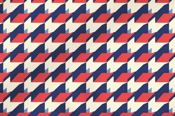 Wall Mural - A red, white and blue houndstooth pattern Generative AI