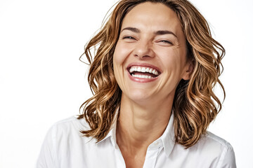 Wall Mural - Portrait of a laughing woman