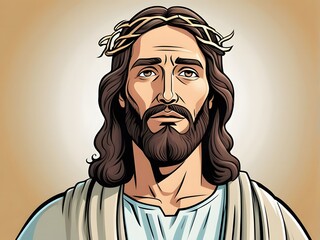 Wall Mural - Jesus christ illustration art